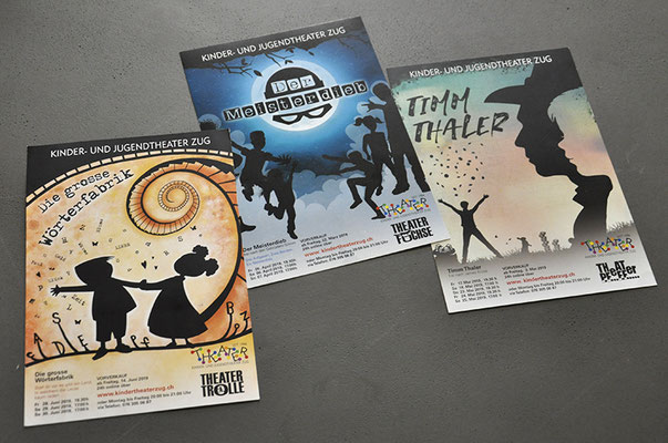 Kinder- und Jugendtheater Zug – Illustration und Kreation der Artworks der Theaterstücke 2018/2019