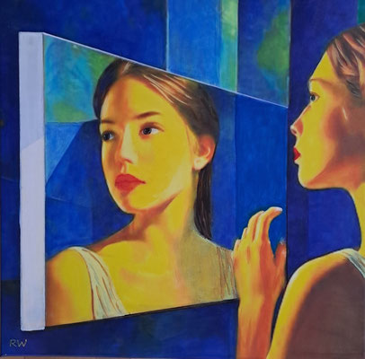 expressionism - Sometimes you simply want to escape reality like the mirror image in this painting. 