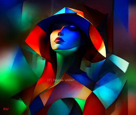 a painting proudly presenting female beauty in vibrant colours - an absolute eye-catcher
