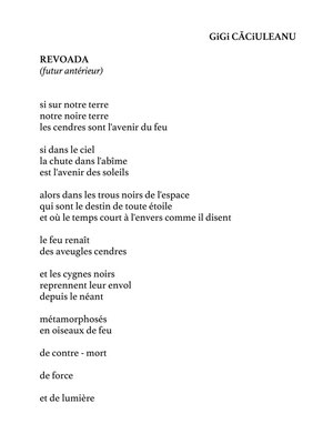 <b>Gigi Caciuleanu</b> (FRANCE) - <em>Revoada - Poem - Futur antérieur
