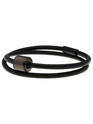 Herrenarmbänder mit Edelstahl in silber oder schwarz mit Leder/nautischem Seil -179,00 €