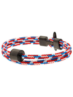 Herrenarmbänder mit Edelstahl in silber oder schwarz mit Leder/nautischem Seil -179,00 €