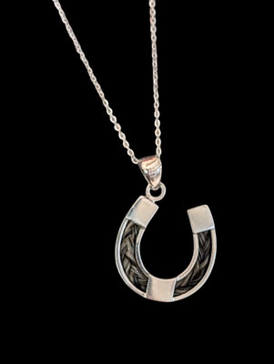 Halskette Hufeisen mit Schweifhaar, 925 Silber - 228,00 €