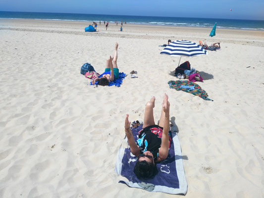 Cours de Pilates à la plage Lacanau