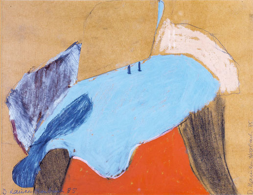 Gefallener Engel, Mischtechnik  auf Papier,  26 cm x  34 cm, 1985