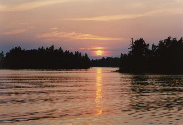 Sonnenuntergang am Helgasee