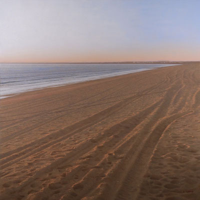 Atardecer, 60 x 60 cm, óleo sobre tabla