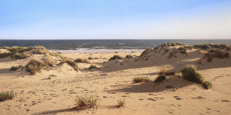 Sea Chamomile, 81 x 162 cm, óleo sobre lienzo