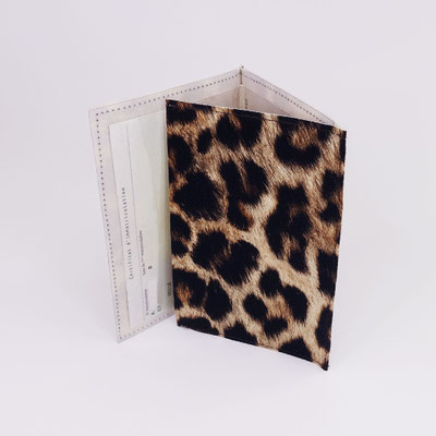 Etui carte-grise en simili lurex rouge - Artisanal