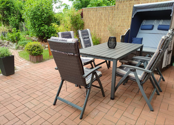 Süd-West-Terrasse mit Sitzecke