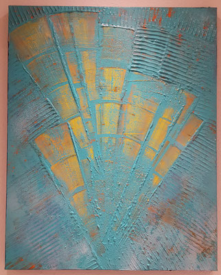 DYNAMIC OF INTENTION - Acrylic on canvas  100 x 80cm