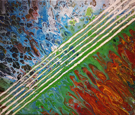 TWO WAYS OF ARGUMENTATION - Acrylic on canvas  50 x 40cm