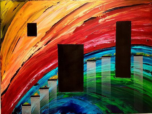 MOVE ON TO STAY - Acrylic on canvas  80 x 60cm