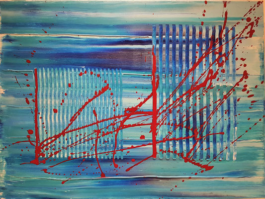 CORONAVIRUS OUT OF CONTROL - Acrylic on canvas  80 x 60cm