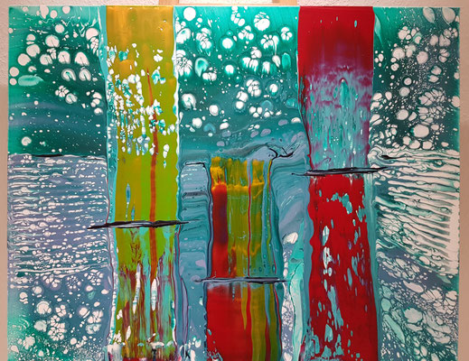 THE BREAKING UP - Acrylic on canvas  100 x 80cm