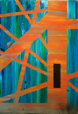 PILGRIMAGE TO MECCA - Acrylic on canvas  70 x 50cm