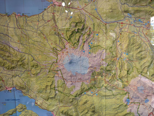 Karte Volcan Villarrica