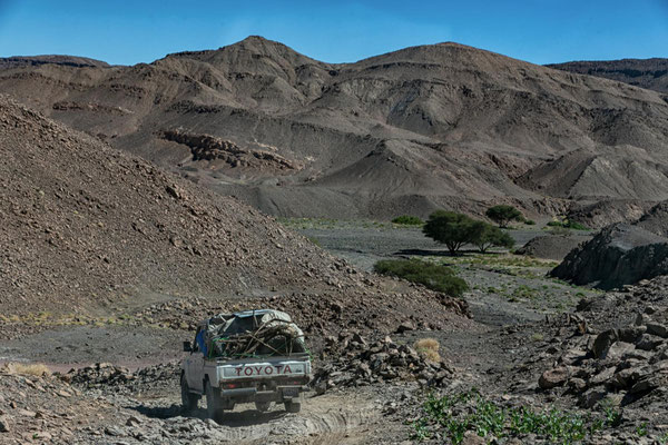 Abfahrt ins Wadi