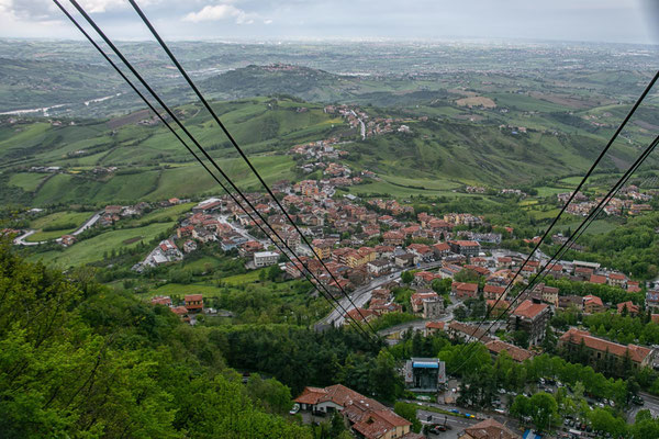 Seilbahn zur Altstadt von San Marino