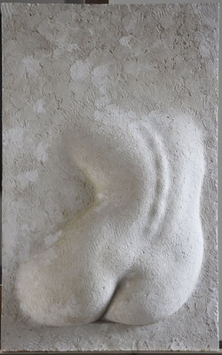 Rücken  ca 2010, Gips, 68/42/10 cm