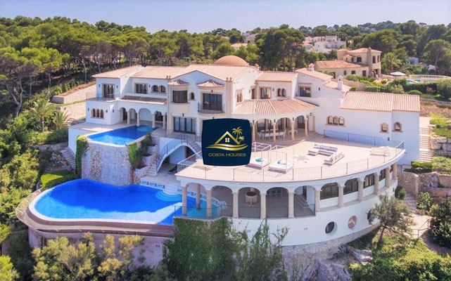 ▷ COSTA HOUSES ®  La casa mas Cara · Imponente Villa de Lujo frente al Mar en Javea  2.300m2 de Casa · 10 dorm · 12 baños · 1a Linea MAR - 12.500.000 € · www.costa-houses.com