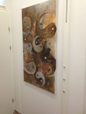 Yin Yang, braun-gold, 70x126