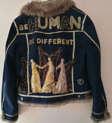 Winter-Jeansjacke, Modell 27 "be human - be different"
