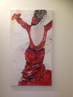 "she loves to dance Flamenco", 110x60