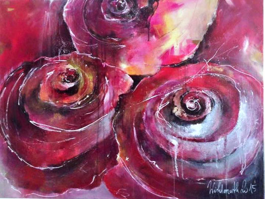 Blüten magenta, 120x100