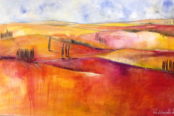 LANDSCAPE, magenta-orange, groß