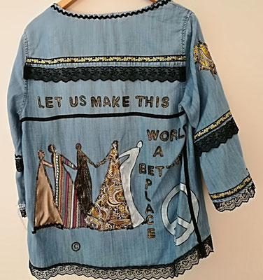 Baumwollhemd, Modell 18, "let us make this world a better place", RS