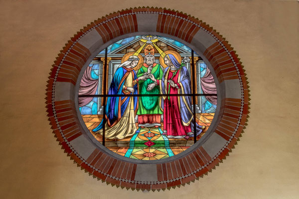 Rosone transetto laterale dello sposalizio di Maria