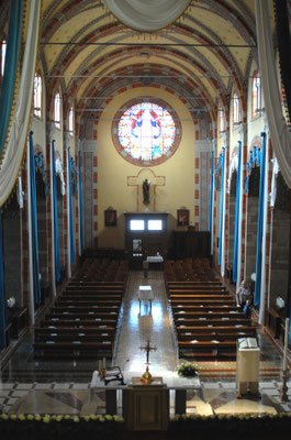 Interno del Santuario - Rosone di Santa Maria Assunta