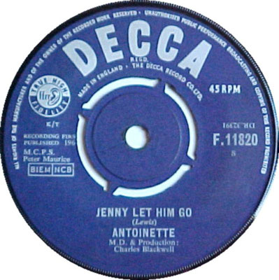 Jenny Let Him Go  Please Don't Hurt Me Anymore - Decca - UK - F 11820 1964