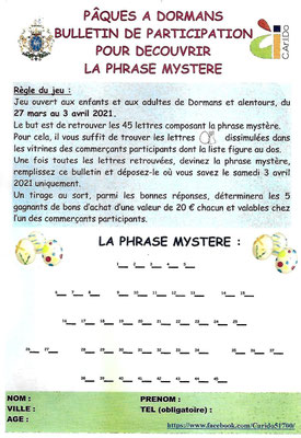 Phrase mystère à démasquer