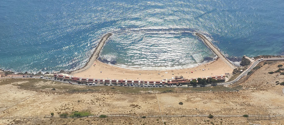 "Sandy Bay" erst von oben...   auf Gibralta