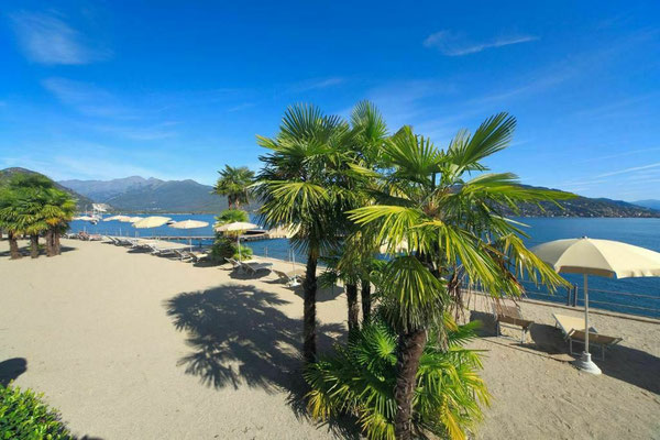 der Strand im Hotel Splendid - Baveno