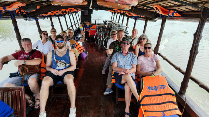 auf unserem Mekong-Boot