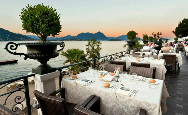beim Frühstück im Hotel Splendid - Baveno
