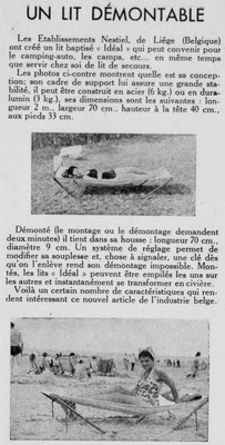 article extrait de la revue Sports et Camping de 1948