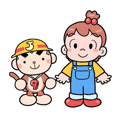 フレーベル館「キンダーブック3 あんぜんコーナーおしえてキッキ！」4月号　　中面イラスト