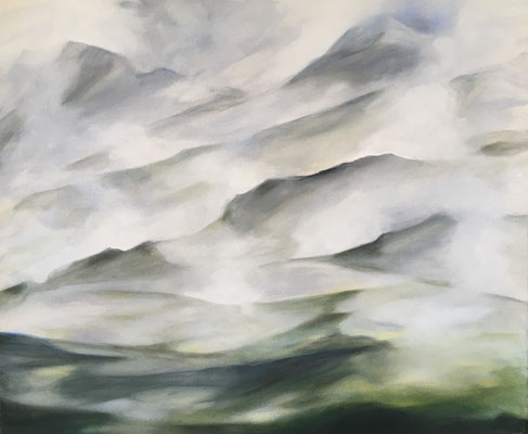 Alpenschleier, Acryl, 50x50, 2022