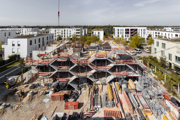 Peter Haimerl Architektur Wabenhaus München Riem Baustelle