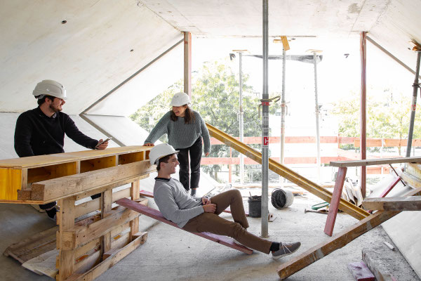 Peter Haimerl Architektur Wabenhaus München Riem Baustelle