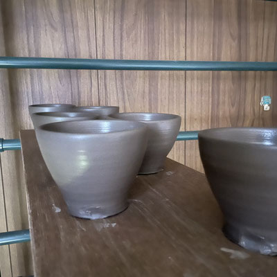 12/12　煎茶碗のロクロひき