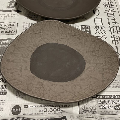12/25　化粧泥の凸凹をならし、和紙柄に仕上げる
