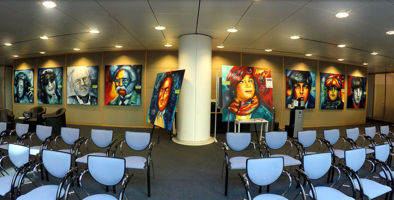Acrylbilder des Künstlers Bernd Lehmann in der Deutschen Bank