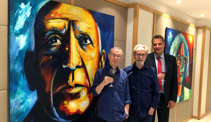 Acrylbilder des Künstlers Bernd Lehmann in der Deutschen Bank