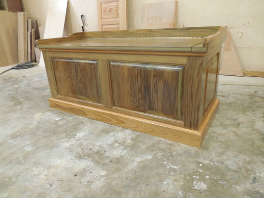 Window seat  Sinker Cypress Natural w/ Medium Rub Lacquer Finish 