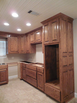 Red Oak Raised Panels Minwax Provincial Stain Medium Rub Lacquer